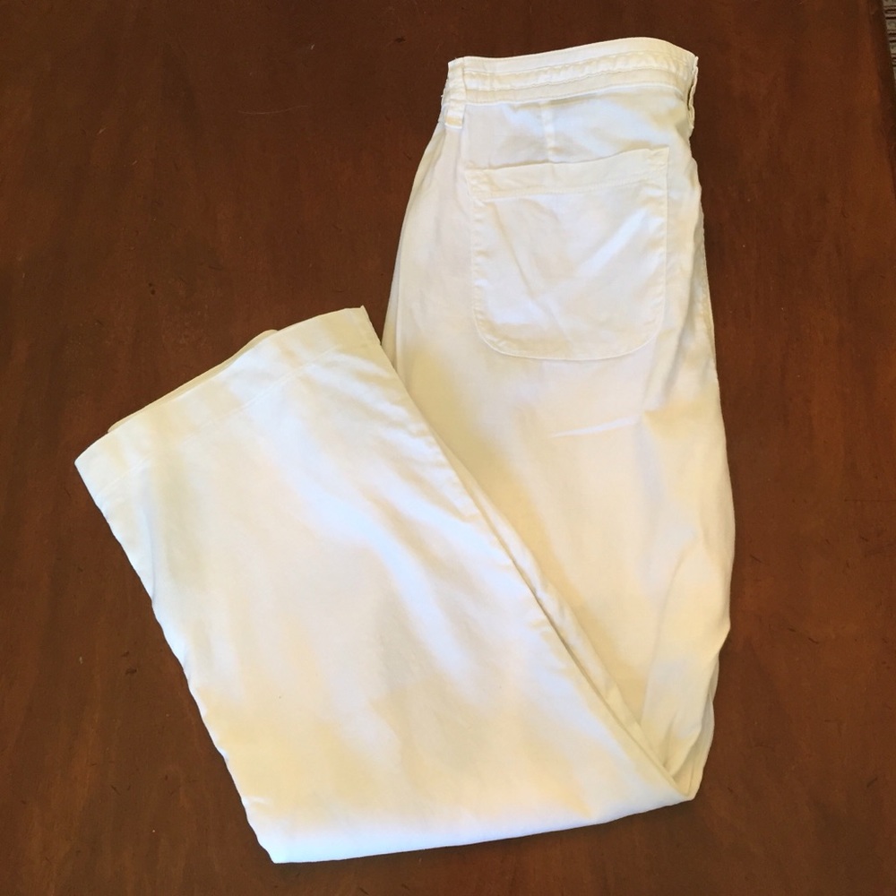 NYDJ White linen pants